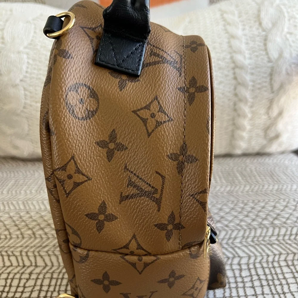 Pre-loved Louis Vuitton Mini Palm Springs Backpack in Reverse Monogram - Picture 9 of 16